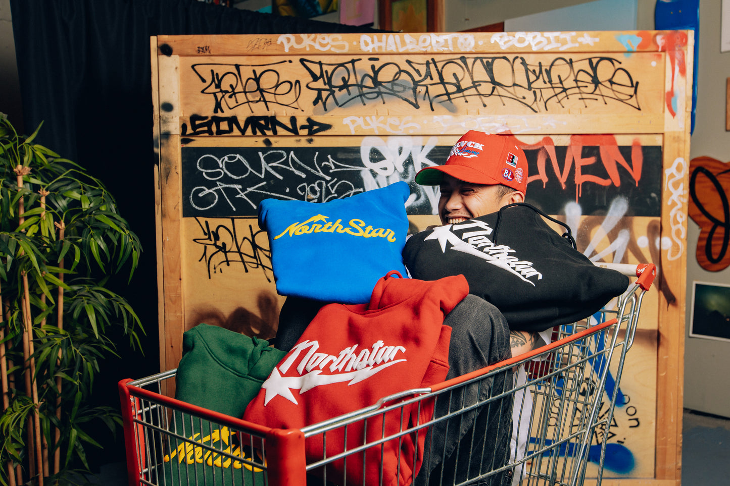 NORTHSTAR LOGO HOODIE BLUE/YELLOW