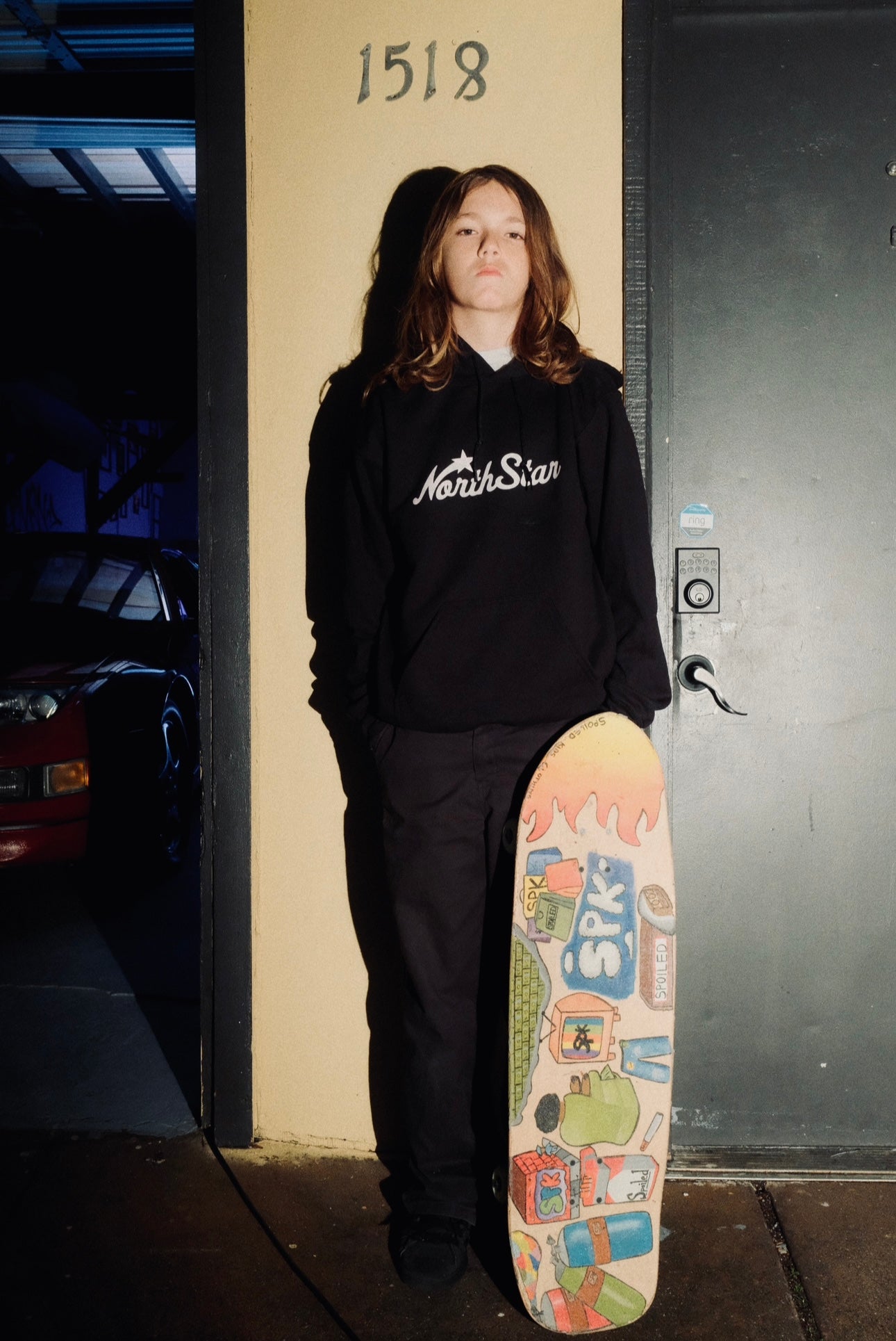 NORTHSTAR LOGO HOODIE(BLK/WHT)